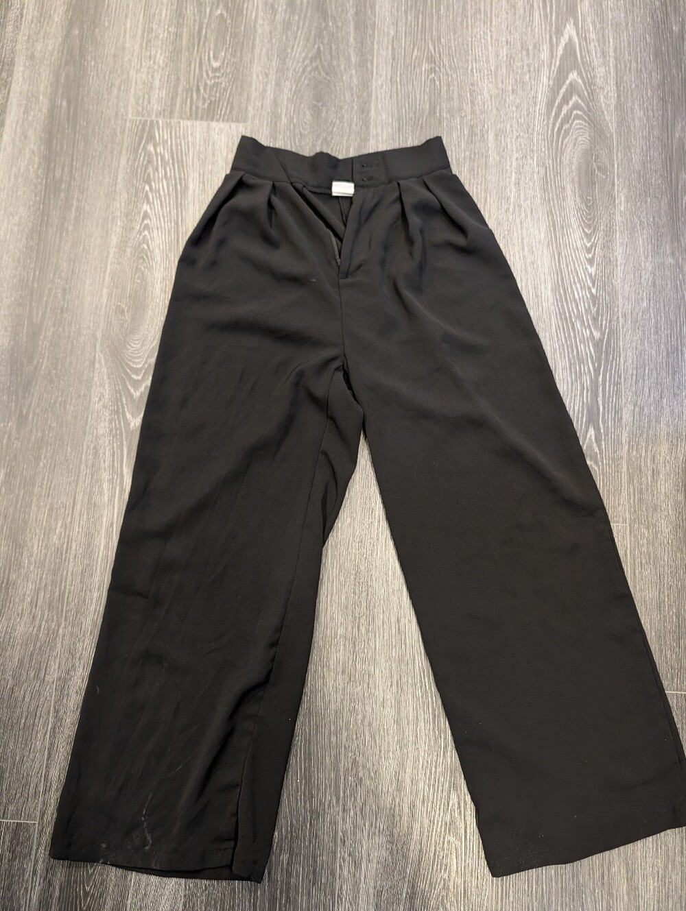 Black Straight-Leg Women's Trousers